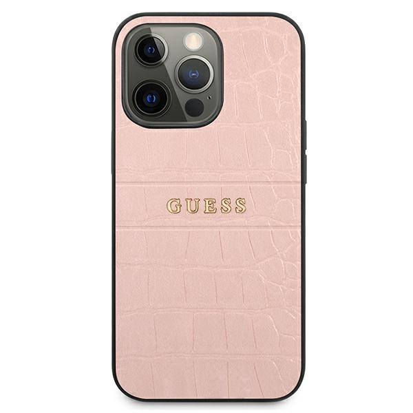 Guess GUHCP13LPCRBPI Apple iPhone 13 Pro pink Croco Strap Collection