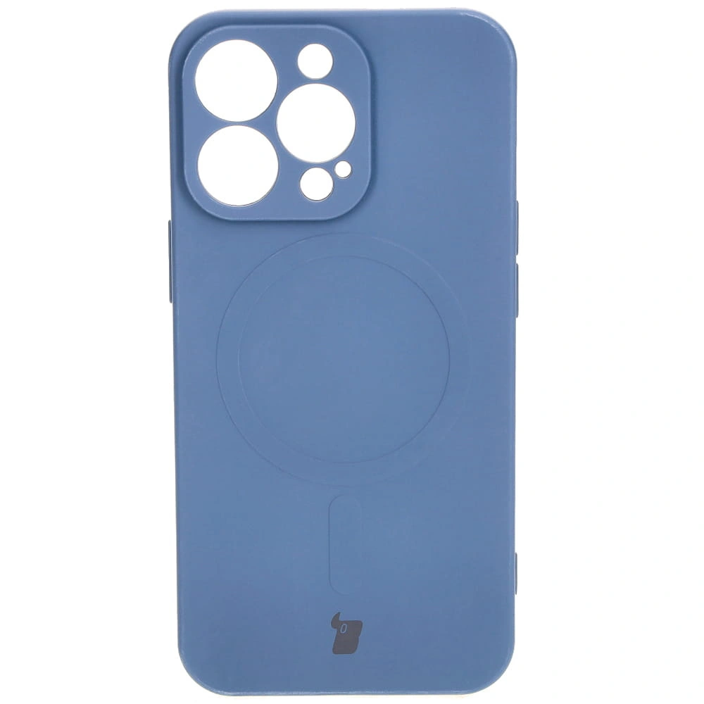 Bizon Case Silicone Magnetic Apple iPhone 13 Pro navy blue