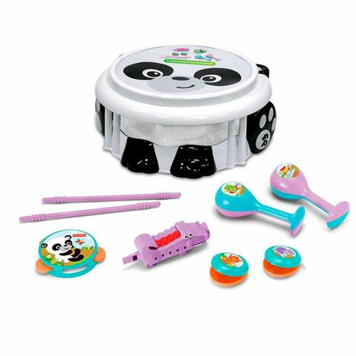 Set of toy musical instruments Reig Plastic Panda bear 9 Pieces