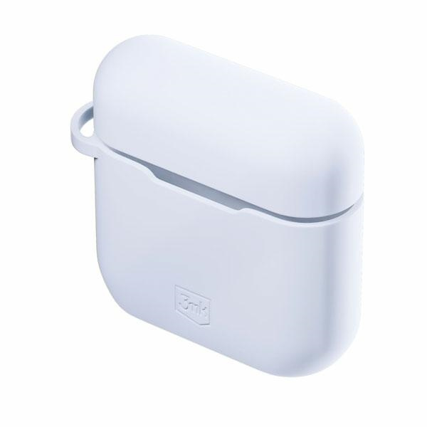 3MK Silicon Case Apple AirPods 3 + carabiner white