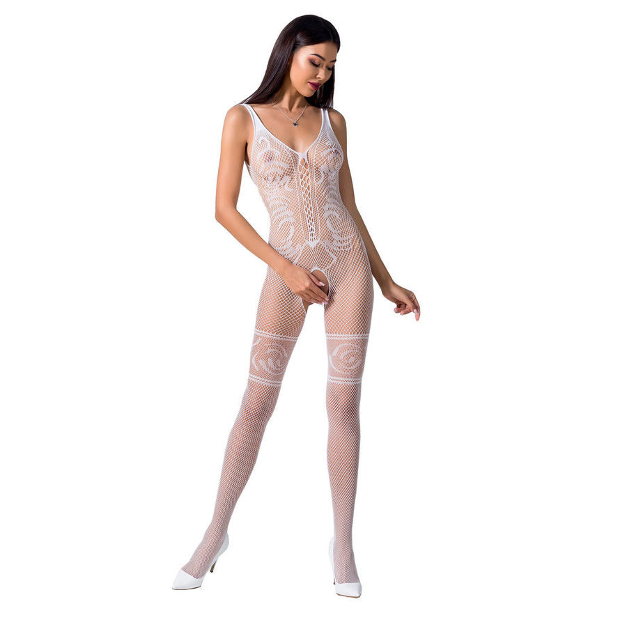 PASSION WOMAN BS069 WHITE BODYSTOCKING ONE SIZE