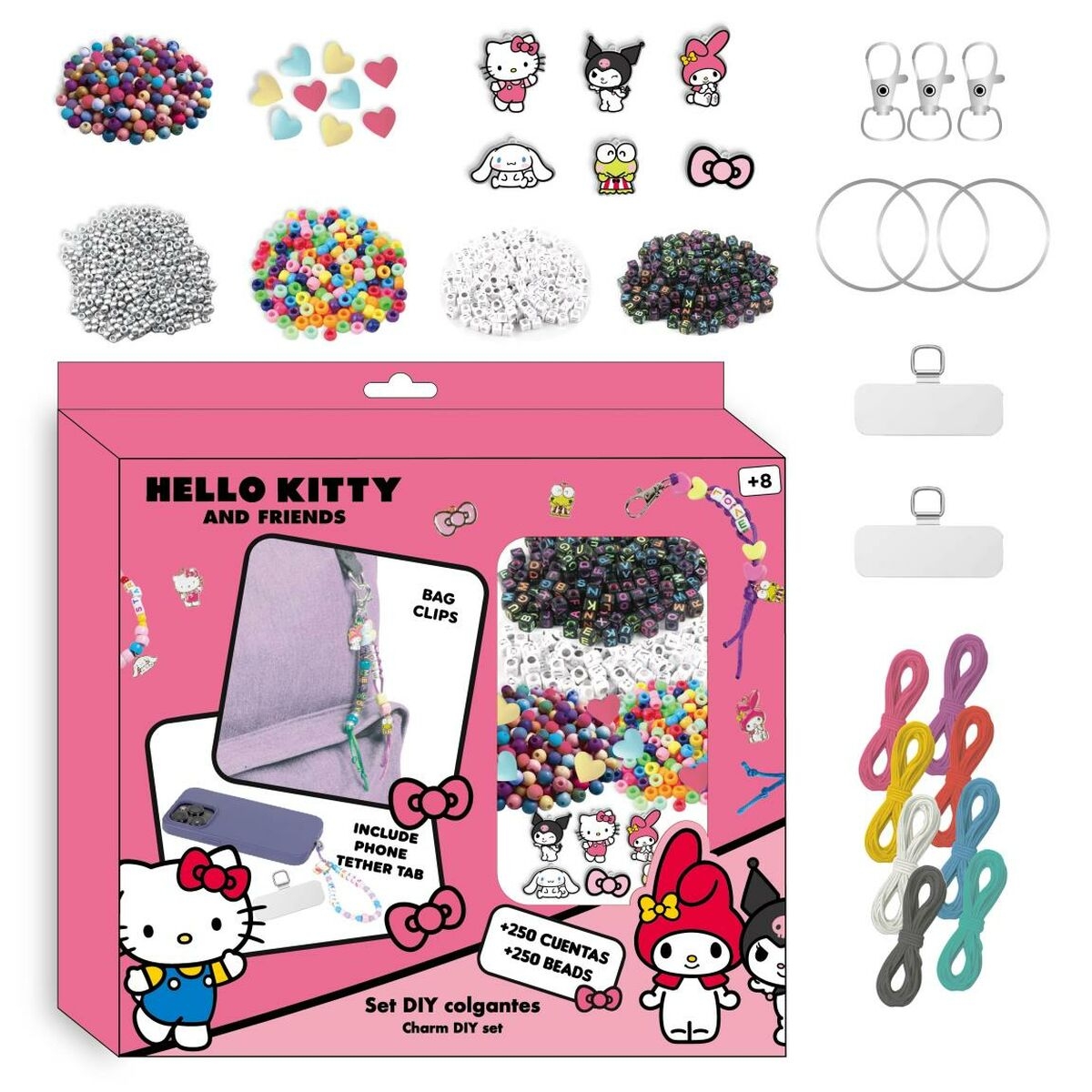 Glass beads Hello Kitty