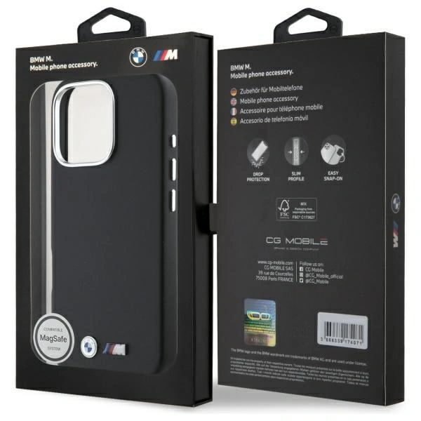 BMW BMHMP16L23PMWK Apple iPhone 16 Pro hardcase M Smooth Full Wrapped Metal MagSafe black
