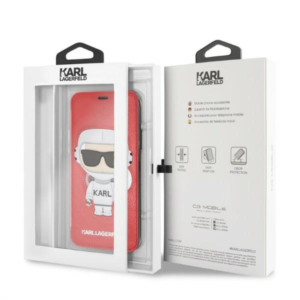 Karl Lagerfeld KLFLBKPXKSCORE Apple iPhone XS/X bookcase red Karl Space Cosmonaut