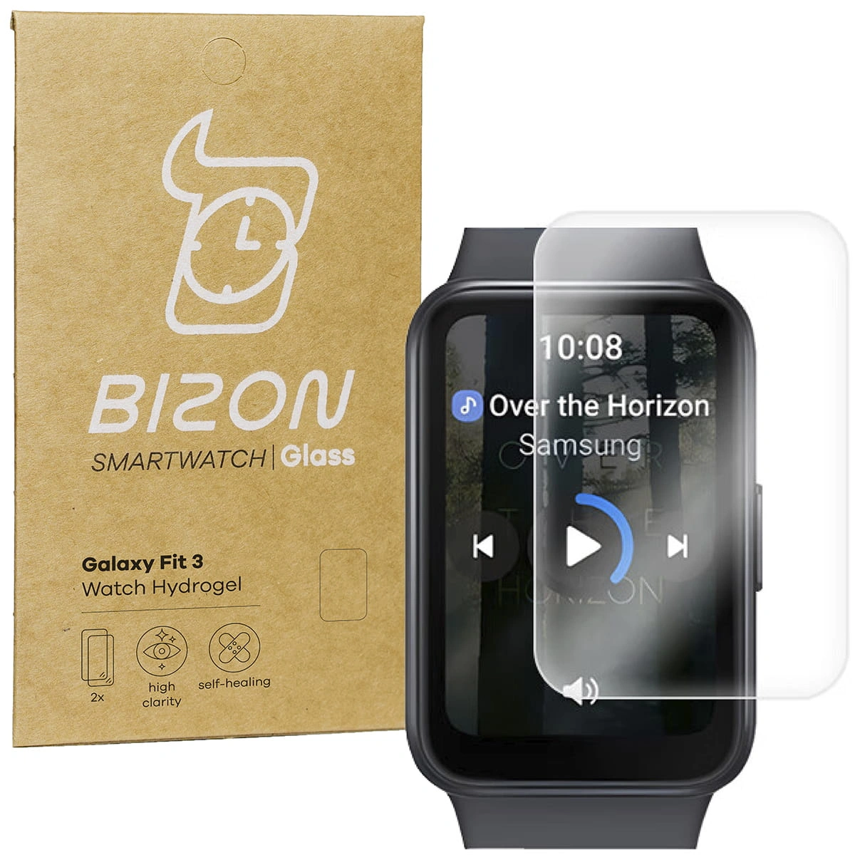 Bizon Glass Watch Hydrogel Samsung Galaxy Fit 3 [2 PACK]