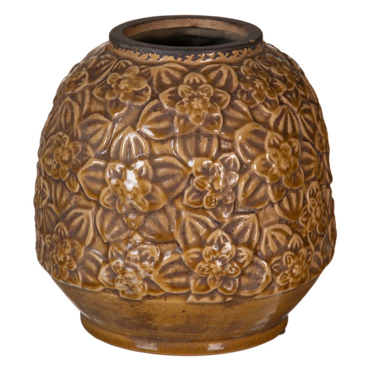 Vase aus Keramik Braun 20 x 20 x 20 cm