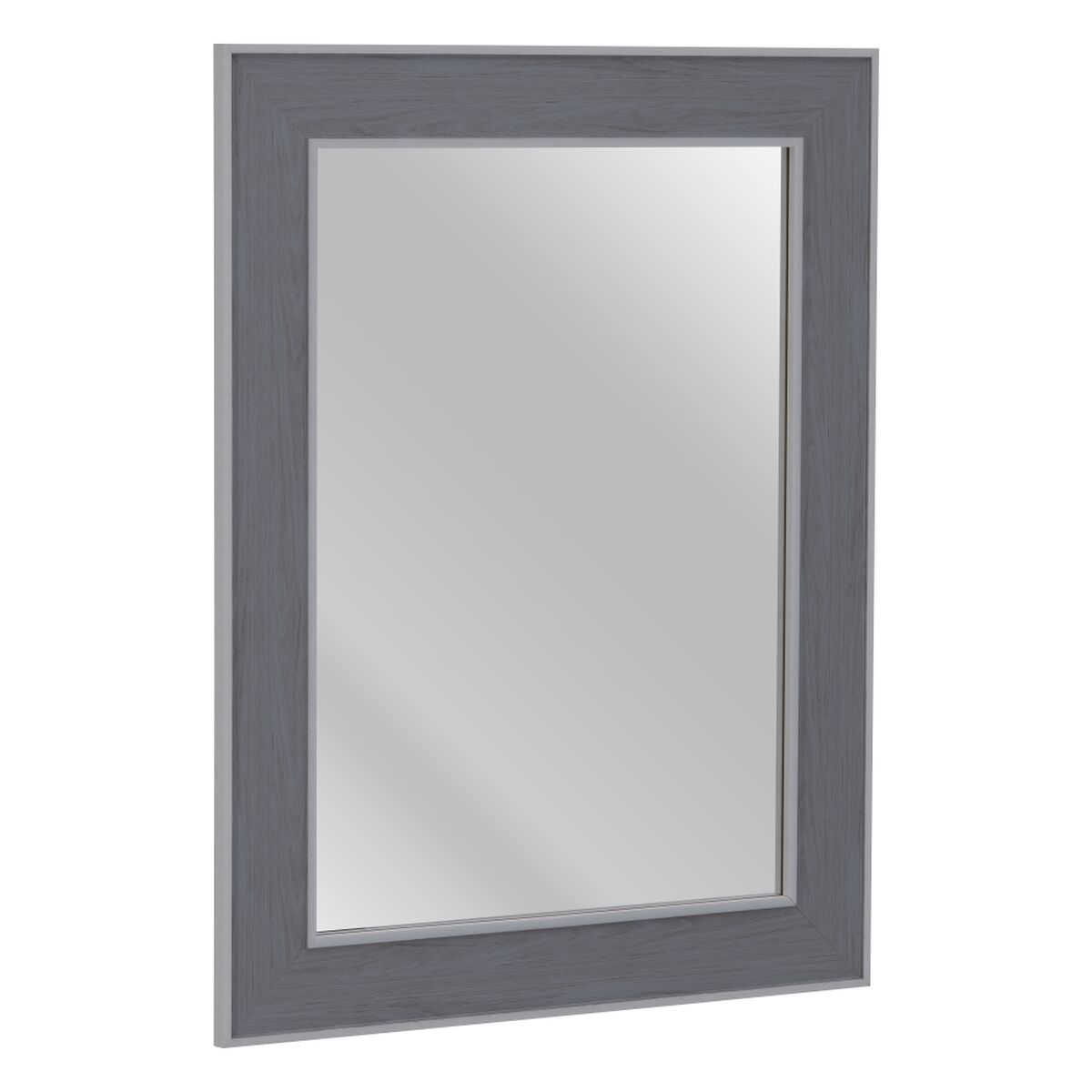 Wall mirror 66 x 2 x 86 cm Grey Wood White