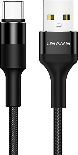 USAMS Nylon Cable U5 2A USB-C black 1,2m SJ221TC01 (US-SJ221)