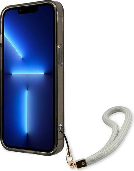 Guess GUHCP13LHTSGSK Apple iPhone 13 Pro black hardcase Translucent Stap