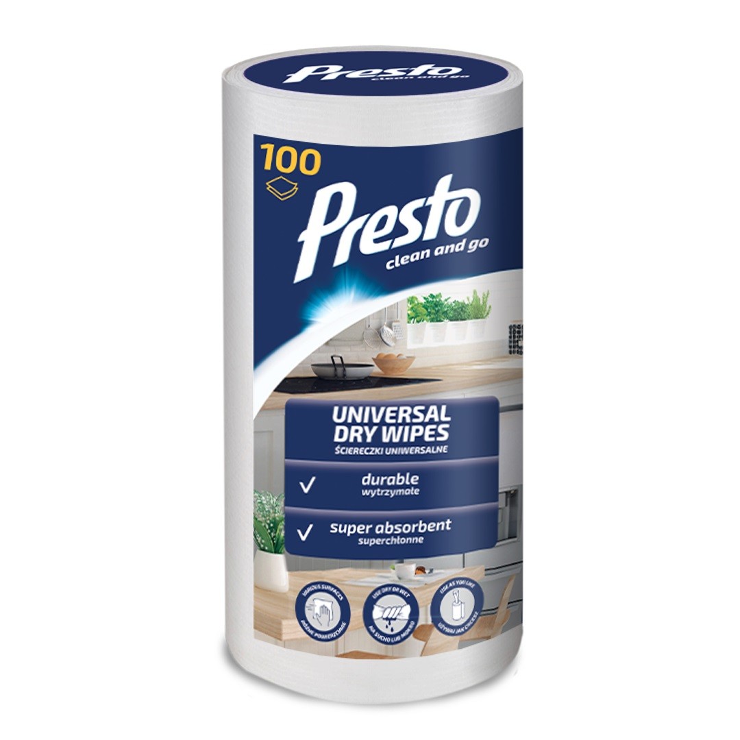 Presto Suche Ściereczki uniwersalne na rolce  1op.-100szt