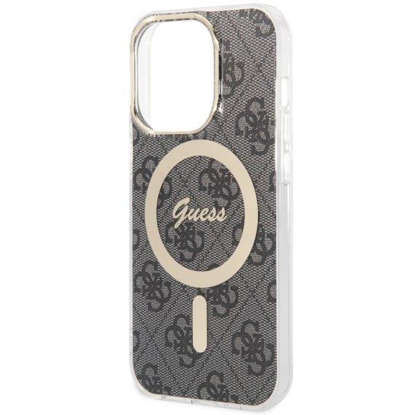 Guess GUHMP14LH4STK Apple iPhone 14 Pro black hardcase 4G MagSafe
