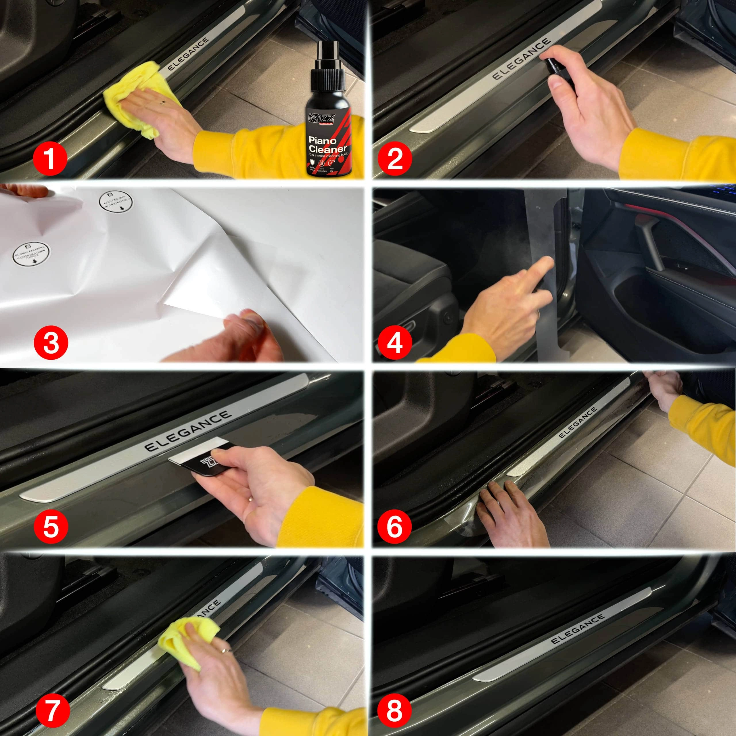 Folia ochronna na próg bagażnika GrizzGlass BodyShield do Mercedes Benz E Klasa W211 Sedan (2002-2009)