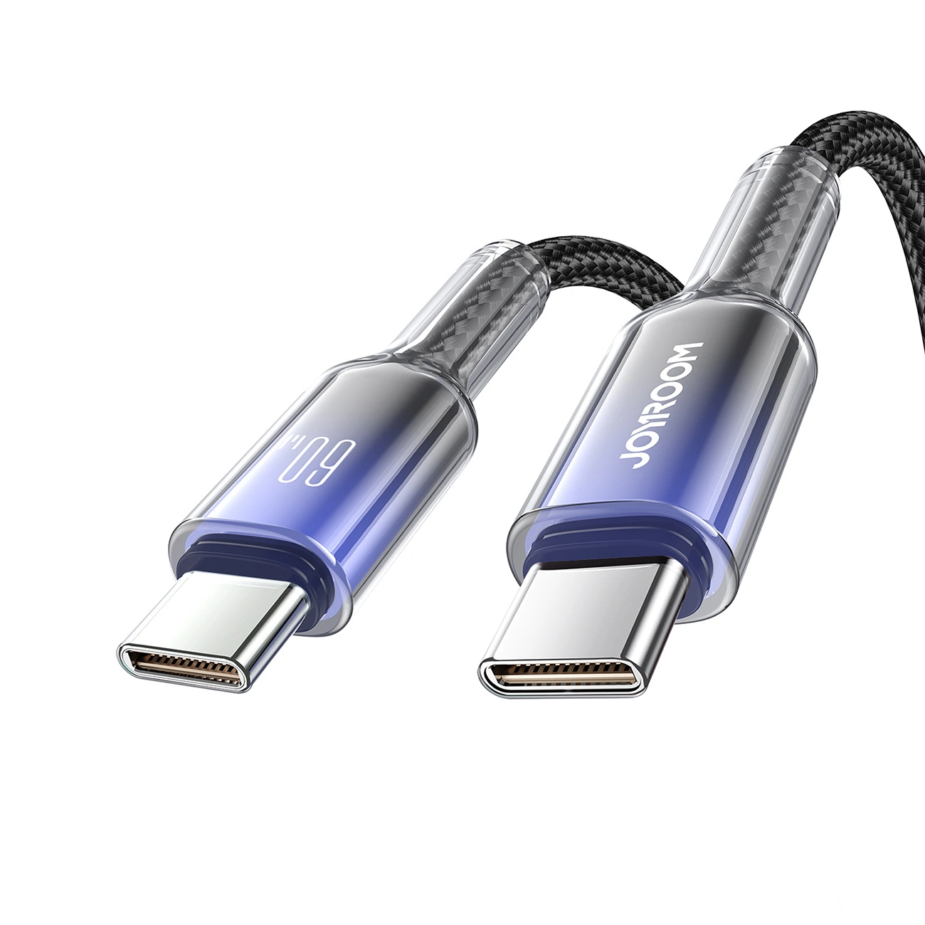 Joyroom S-A42 Crystal-Clear Series 60W USB-C / USB-C cable 1.2m black