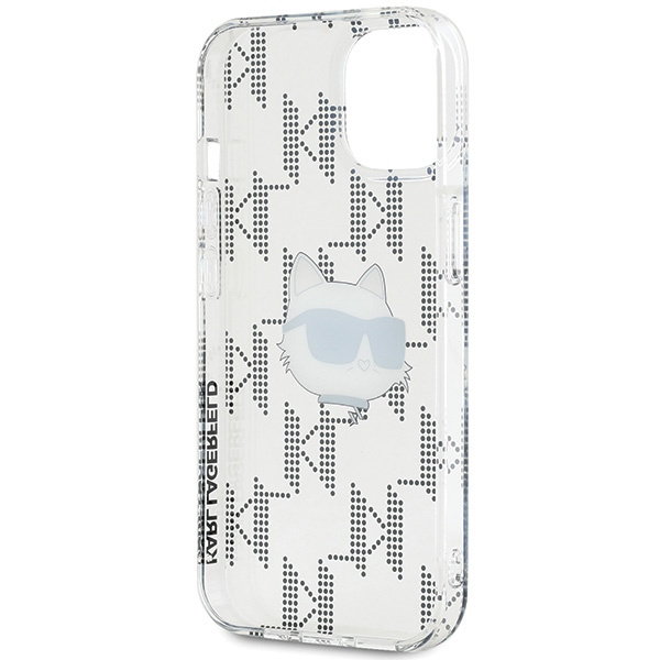 Karl Lagerfeld KLHCP15SHKLPCHT Apple iPhone 15 / 14 / 13 hardcase IML Choupette Head & Monogram transparent