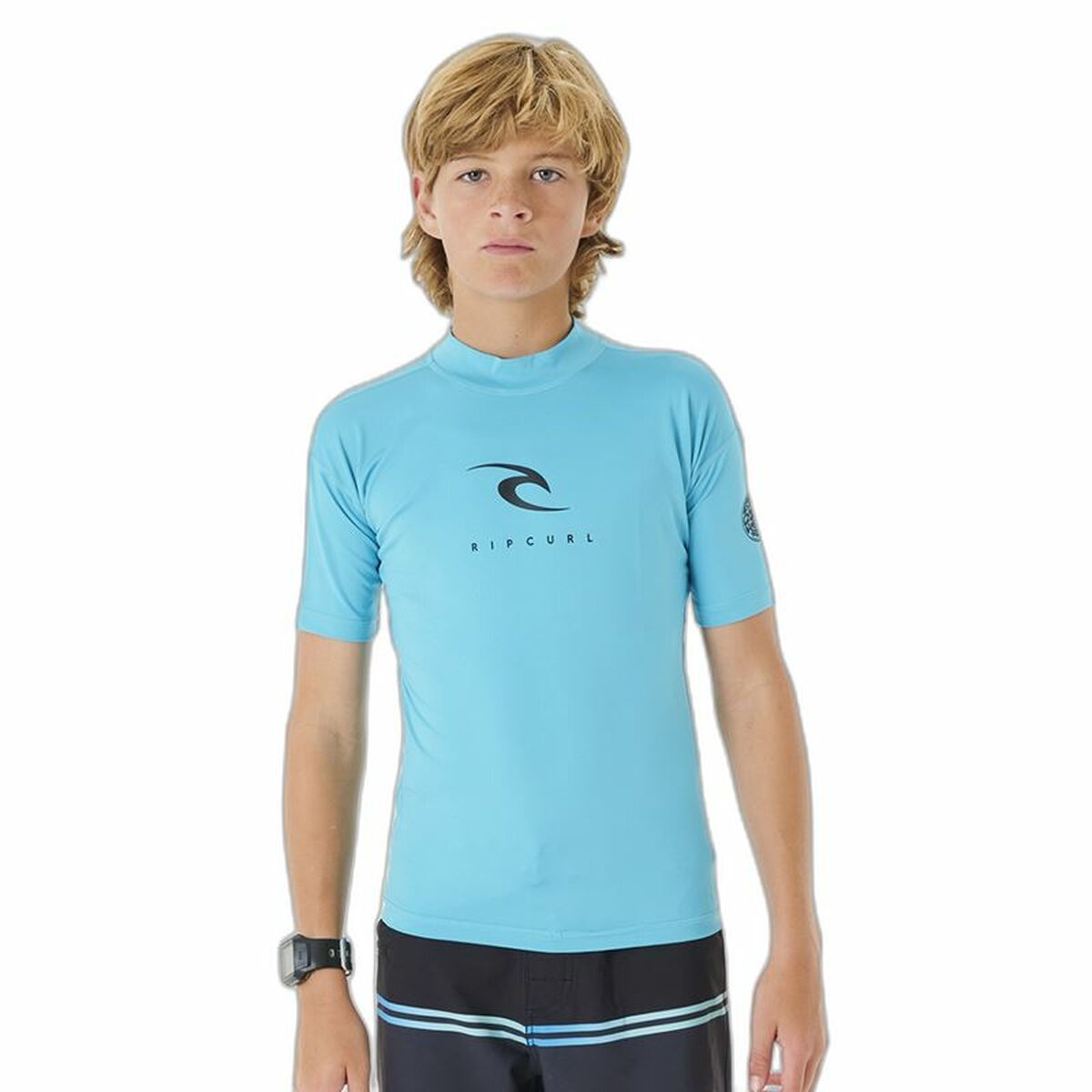 Children’s Short Sleeve T-Shirt Rip Curl Corps L/S Rash Vest Blue Lycra Surf Children’s Short Sleeve T-Shirt Rip Curl Corps L/S Rash Vest Blue Lycra Surf