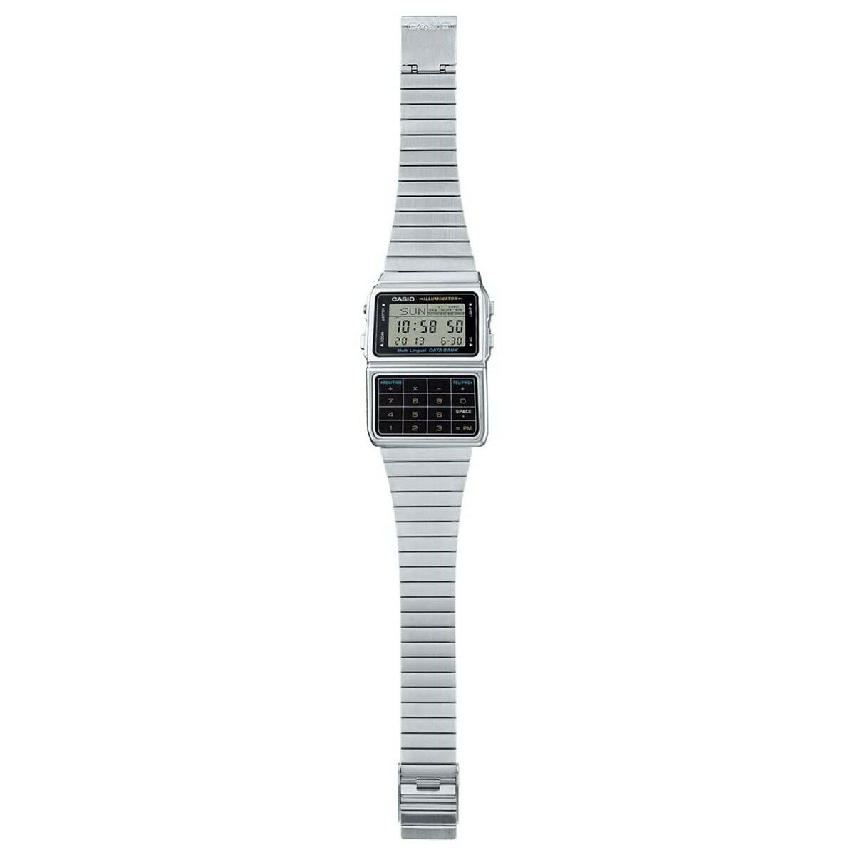 Zegarek Unisex Casio DATABANK CALCULATOR STEEL - Matt case Szary