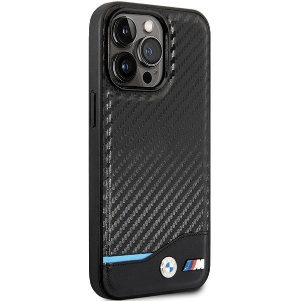 BMW BMHCP13X22NBCK Apple iPhone 13 Pro Max black hardcase Leather Carbon