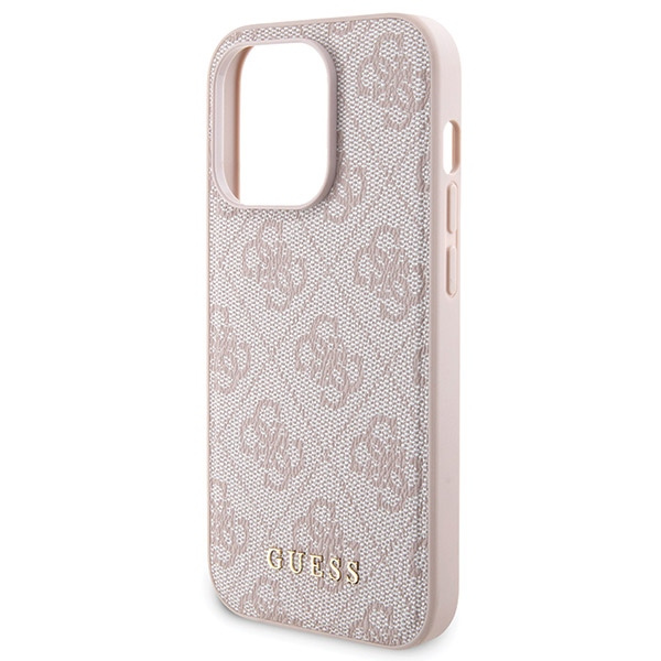 Guess GUBPM5P15L4GEMGP Apple iPhone 15 Pro hardcase + Powerbank 5000mAh MagSafe 4G Metal Logo pink