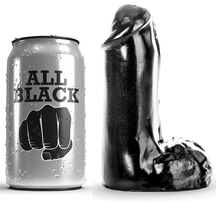 ALL BLACK - DILDO REALISTIC 13 CM
