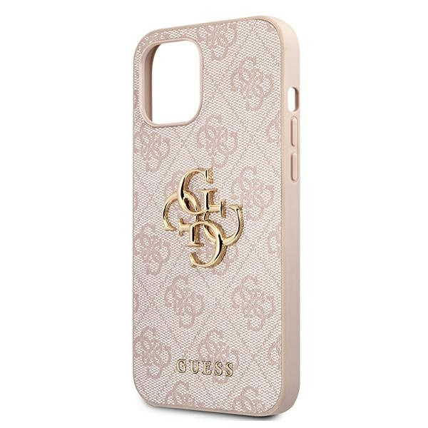 Guess GUHCP12M4GMGPI Apple iPhone 12/12 Pro pink hardcase 4G Big Metal Logo