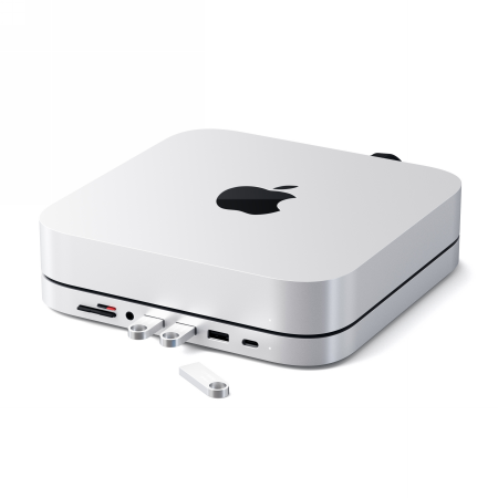 Satechi USB-C Aluminum Stand & Hub for Mac mini Silver