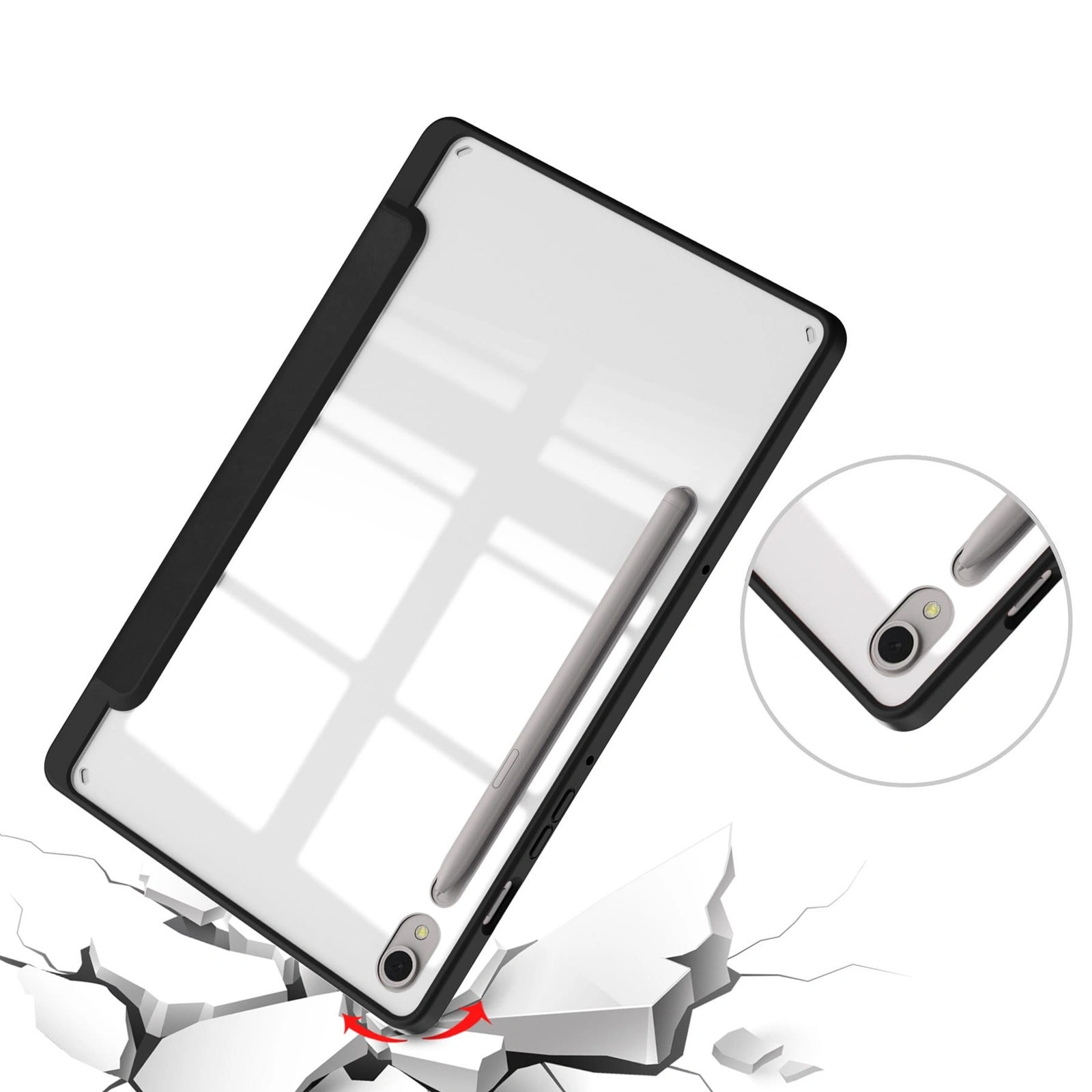 Bizon Case Tab Clear Matt Samsung Galaxy Tab S9 black