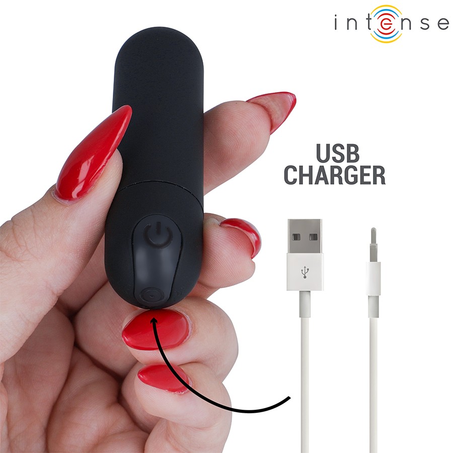INTENSE - KAREN MINI RECHARGEABLE VIBRATING BULLET BLACK