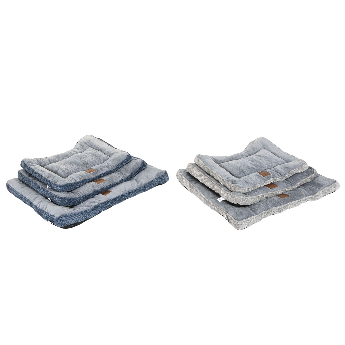 Pet bed Home ESPRIT Blue Grey Light grey 85 X 70 X 8 CM 2 Units