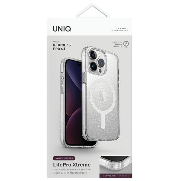 UNIQ LifePro Xtreme Apple iPhone 15 Pro MagClick Charging tinsel lucent