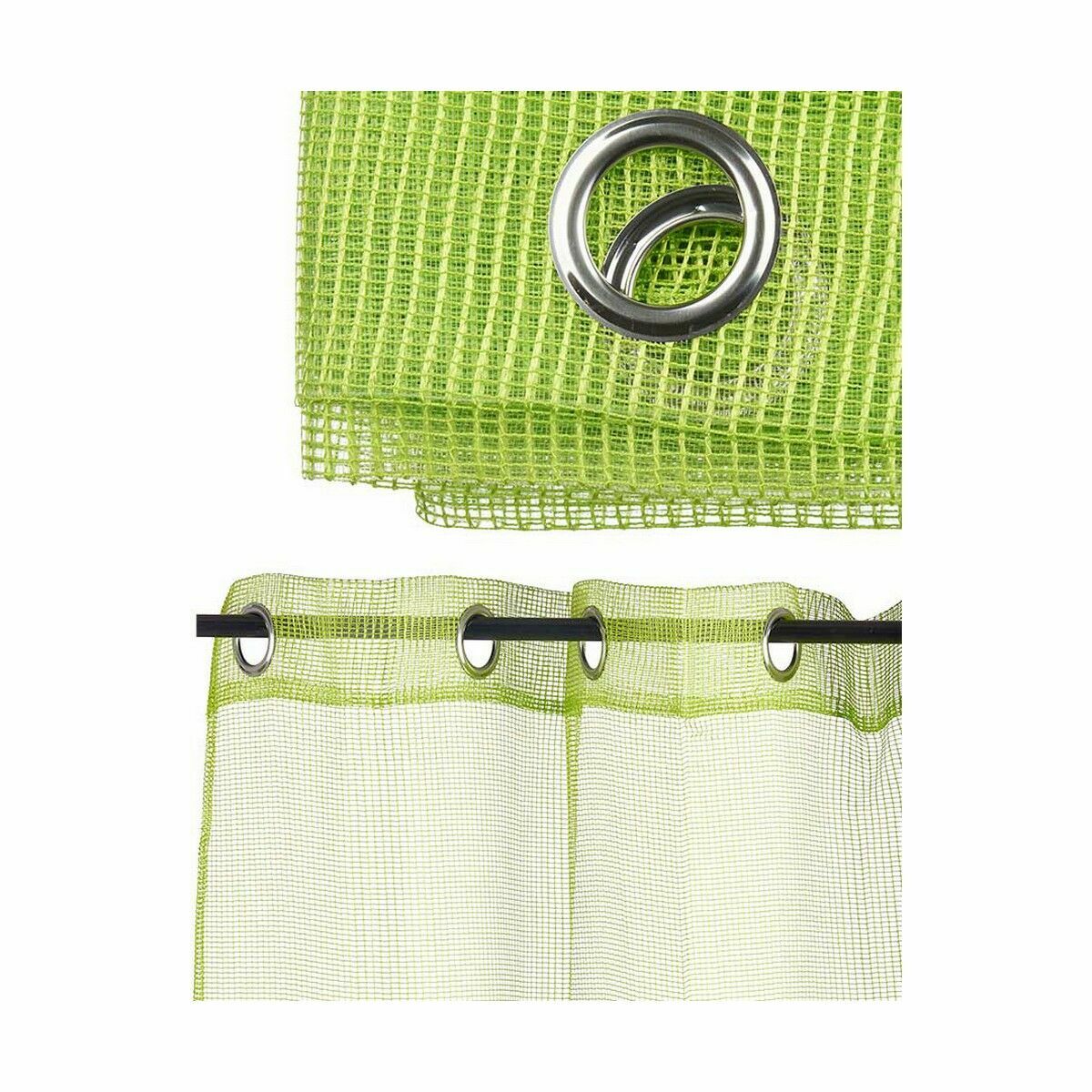 Curtain 140 x 260 cm Grille Green (6 Units)