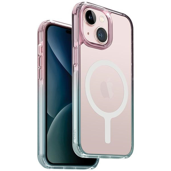 UNIQ Combat Duo Apple iPhone 15 MagClick Charging pastel sky blue-powder pink