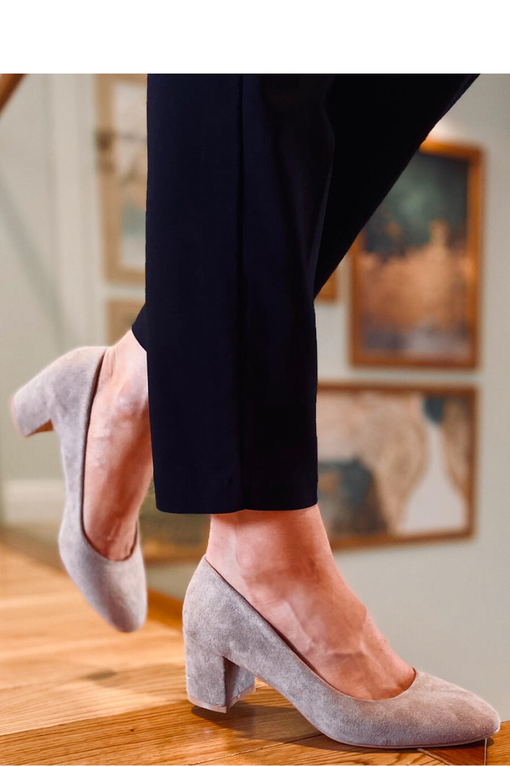 Block heel pumps model 165490 Inello beige Ladies