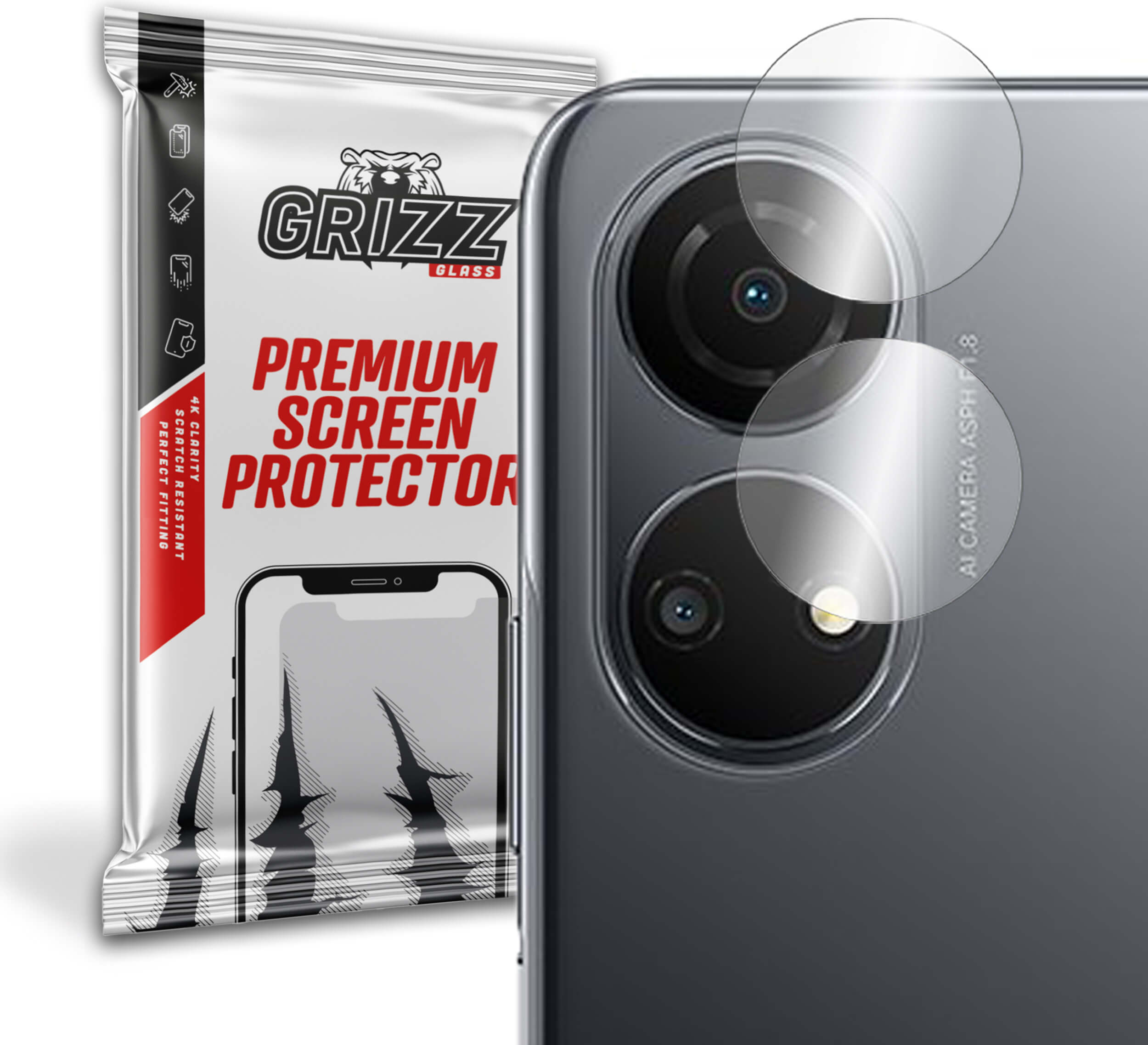 GrizzGlass HybridGlass Camera Honor Play 30 Plus