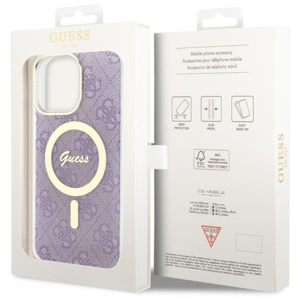 Guess GUHMP14XH4STU Apple iPhone 14 Pro Max purple hardcase 4G MagSafe