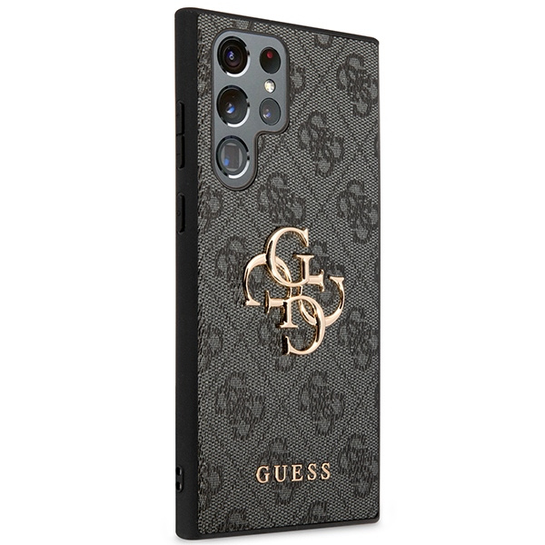Guess GUHCS23L4GMGGR Samsung Galaxy S23 Ultra grey hardcase 4G Big Metal Logo