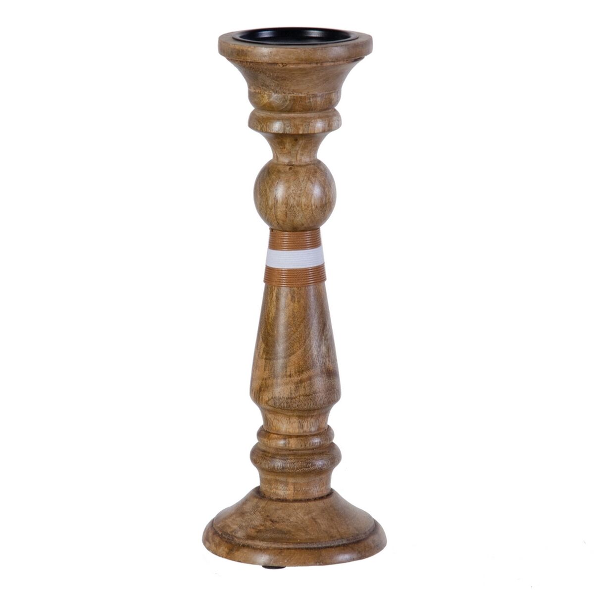 Candleholder 14 x 14 x 38 cm Brown Mango wood