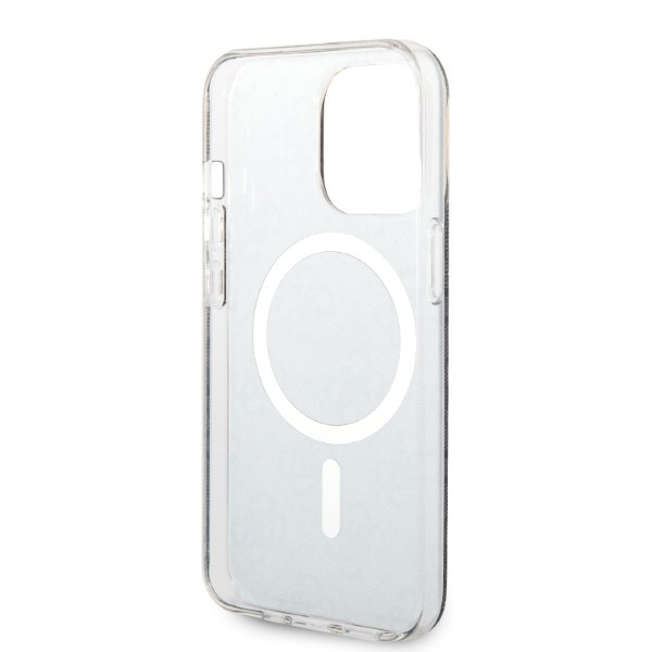 Guess GUBPP13LH4EACSK Case + Wireless Charger Apple iPhone 13 Pro black hard case 4G Print MagSafe