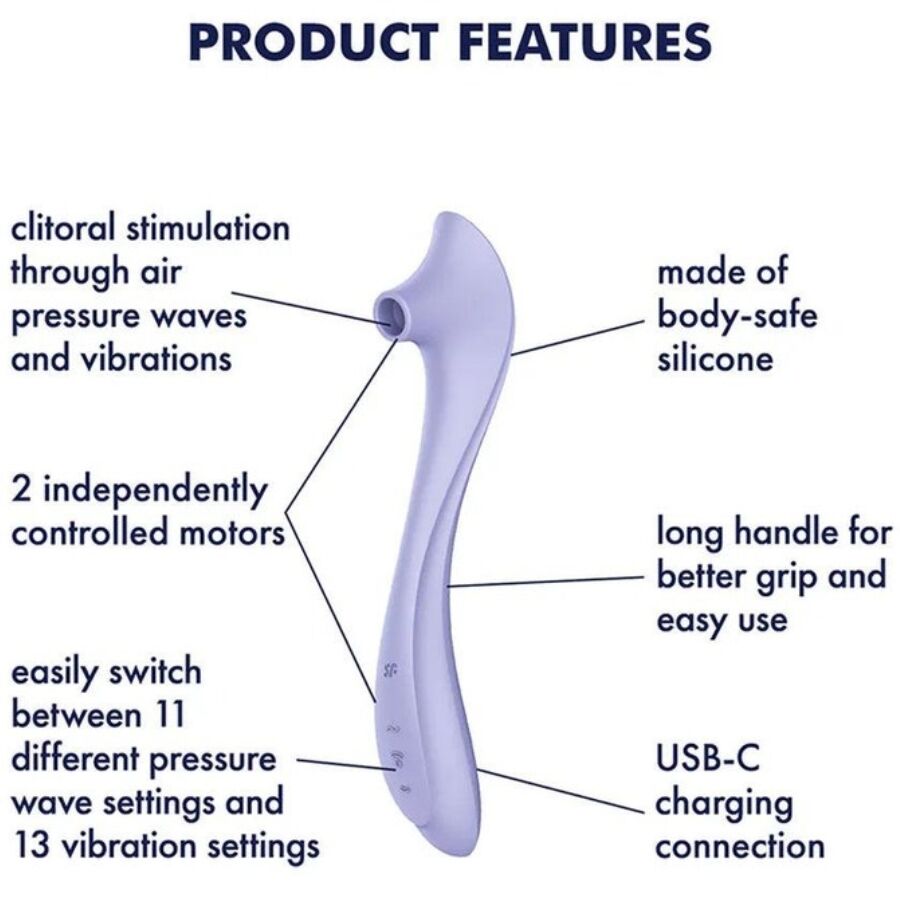 SATISFYER - EASY LOVER VIBRATOR & AIR PULSE STIMULATOR