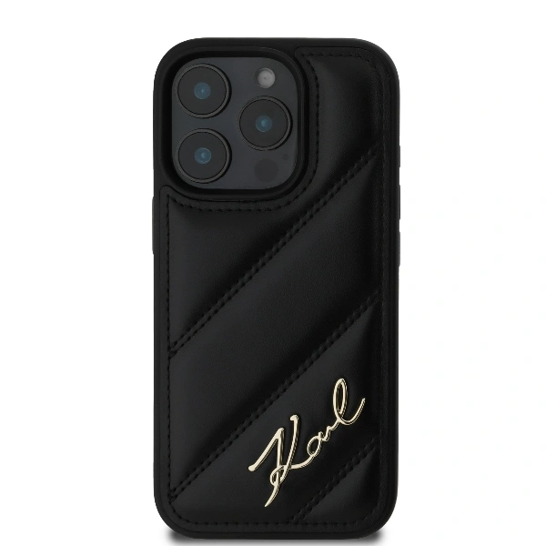 Case Karl Lagerfeld KLHCP16XPQDSMGK Apple iPhone 16 Pro Max hardcase Quilted Signature black