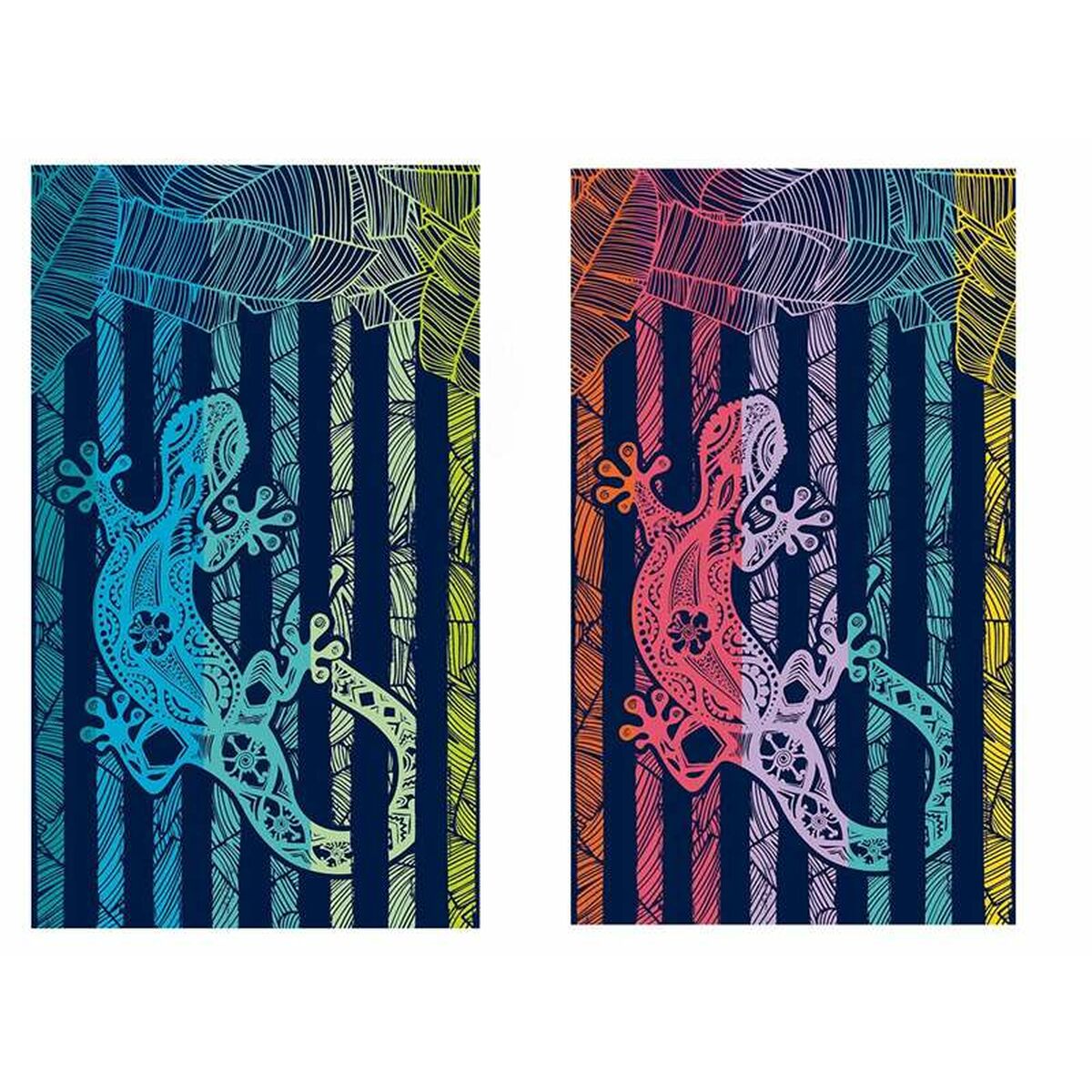 Beach Towel Secaneta Otipi 90 x 165 cm Jacquard Velvet