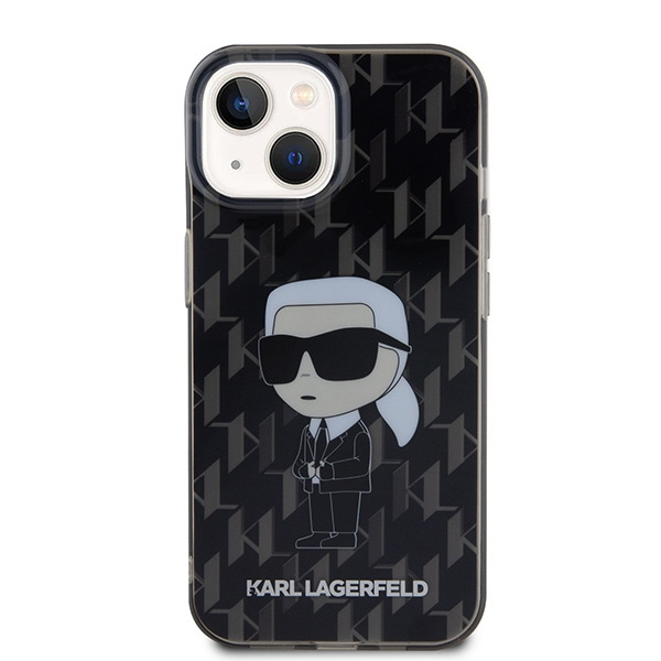 Karl Lagerfeld KLHCP15SHNKMKLK Apple iPhone 15 hardcase Monogram Ikonik transparent