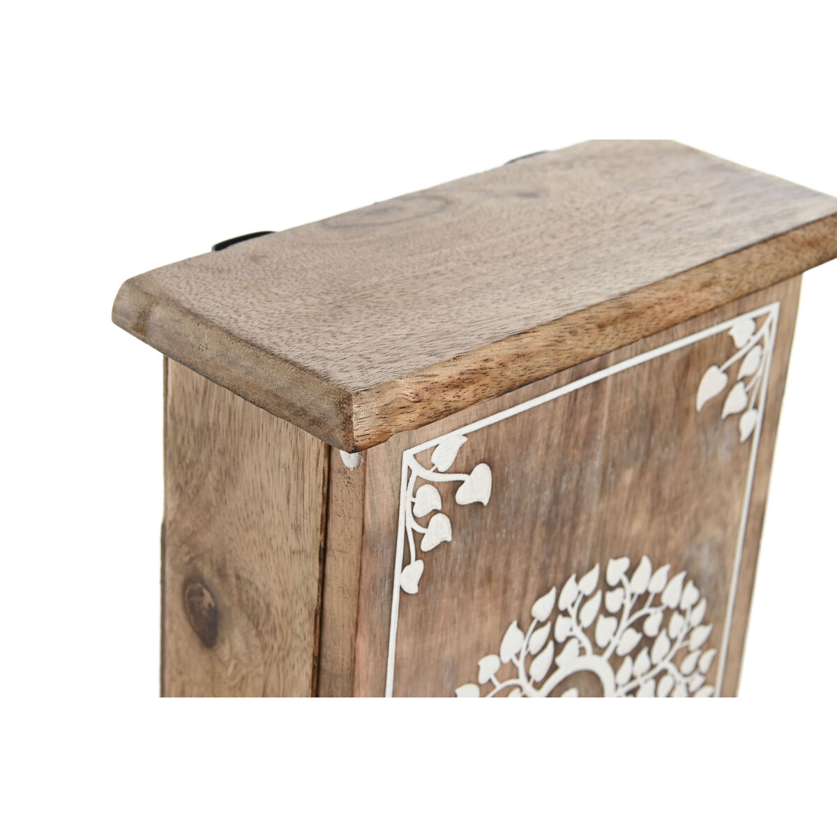 Key cupboard Home ESPRIT White Natural 18 x 7,5 x 28 cm