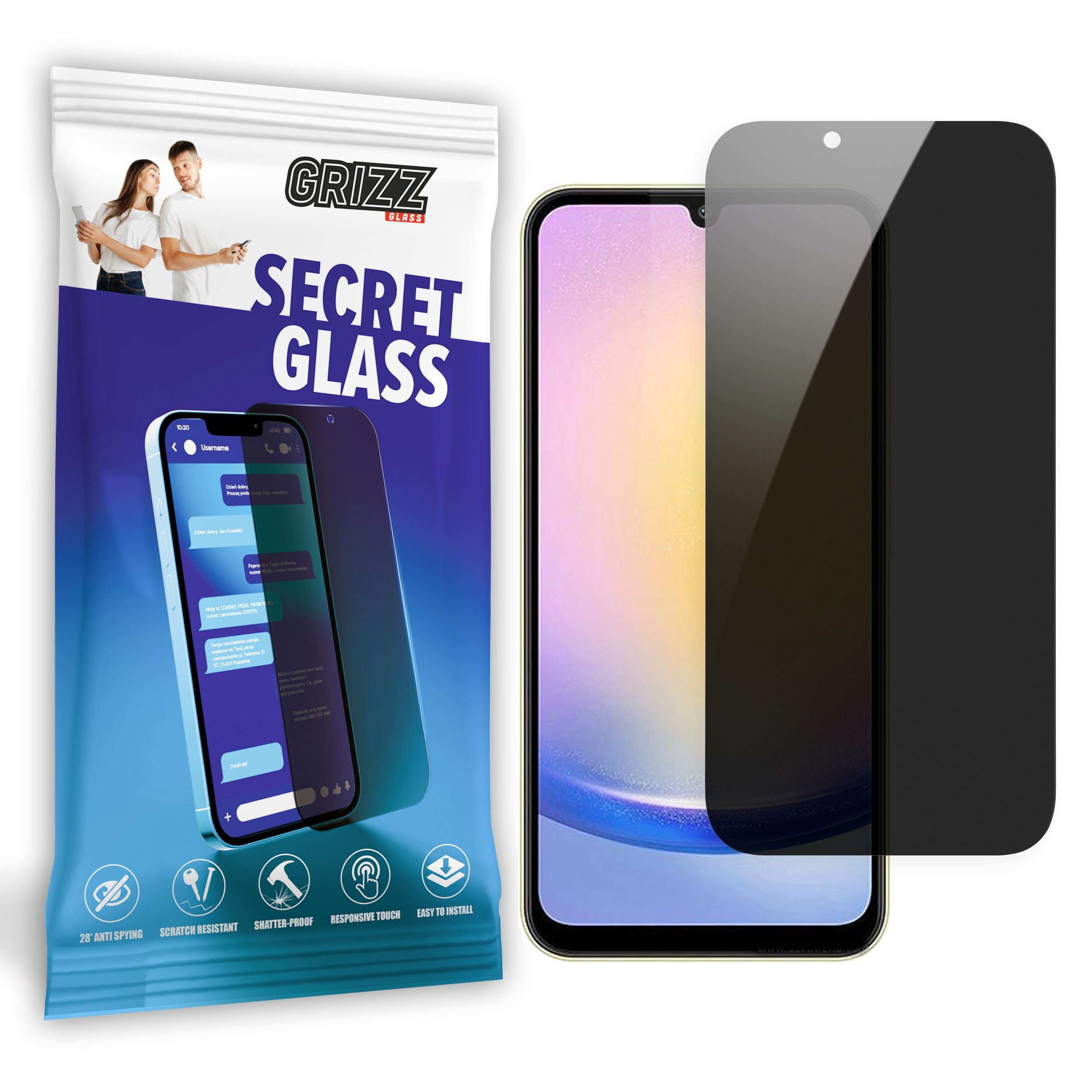 GrizzGlass SecretGlass Samsung Galaxy A25