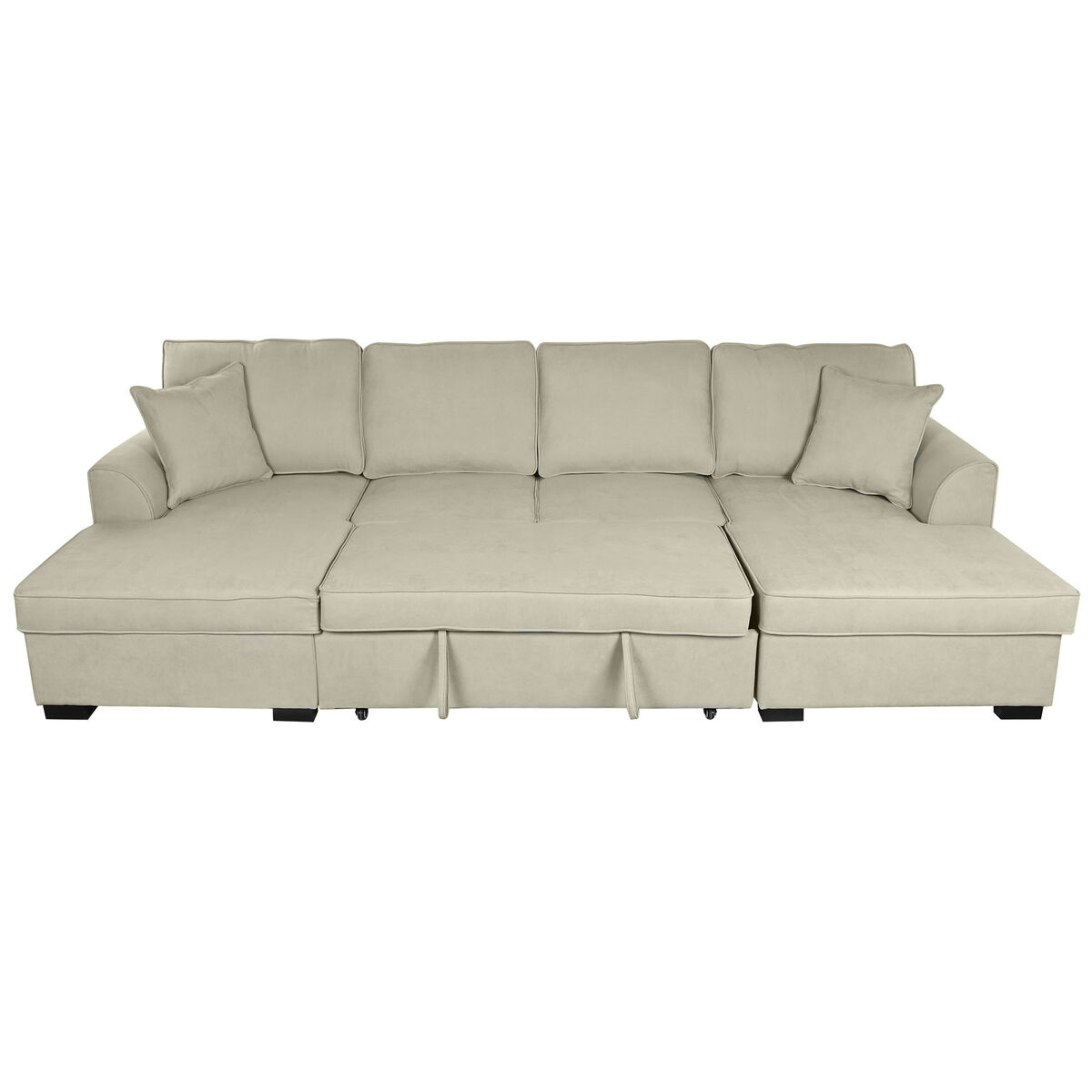 Sofabed Home ESPRIT Sand Modern 298 x 154 x 92 cm