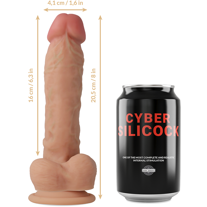 CYBER SILICOCK STRAP-ON MAGNUS LIQUID SILICONE WITH 3 RINGS FREE