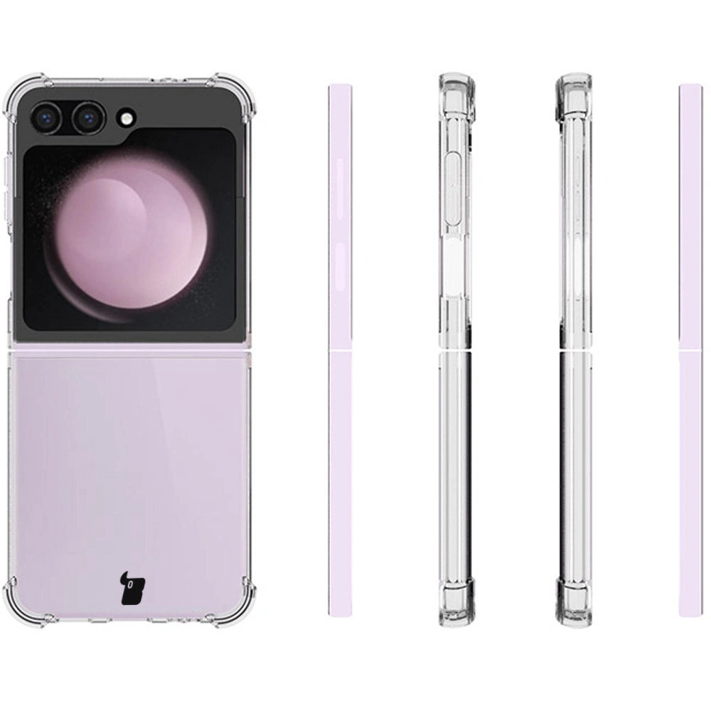 Bizon Case Clear Pack flexible case + 2x screen film Samsung Galaxy Z Flip6 clear