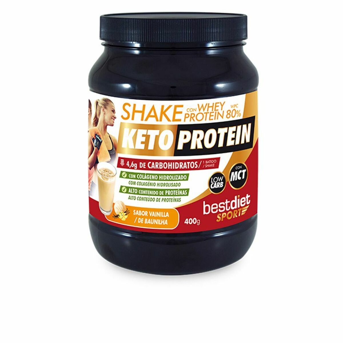 Smoothie Keto Protein Shake Wanilia Białko (400 g)