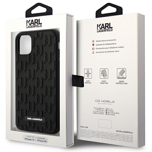 Karl Lagerfeld KLHCN61RUPKLPK Apple iPhone 11/XR hardcase black 3D Monogram