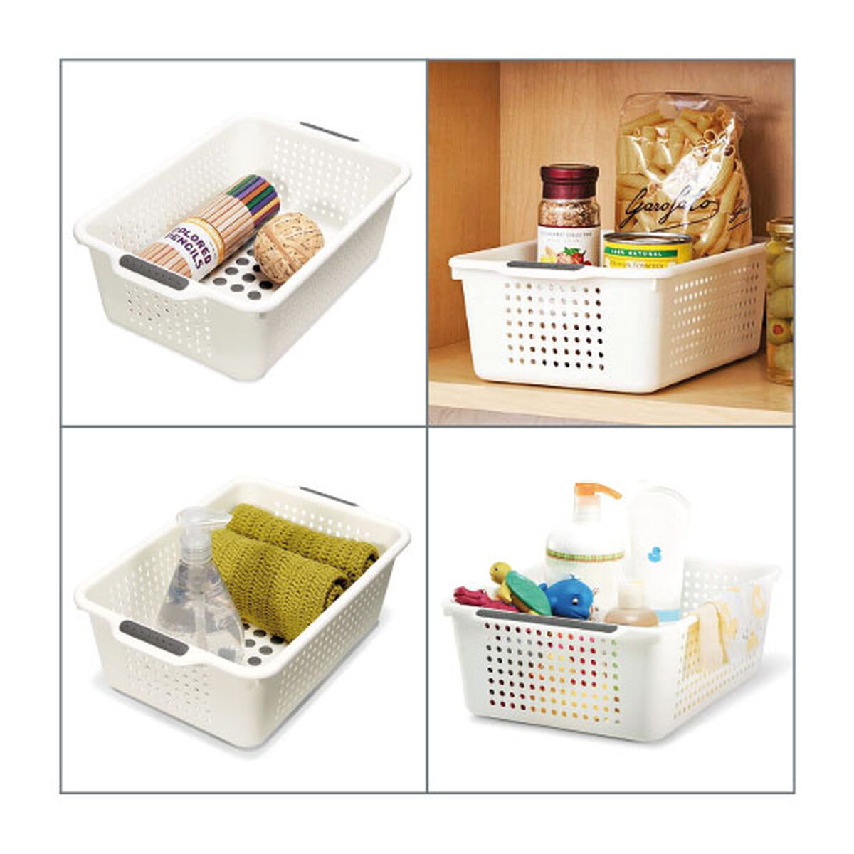 Multi-purpose basket Confortime White Plastic (30,7 x 20,5 x 10 cm)