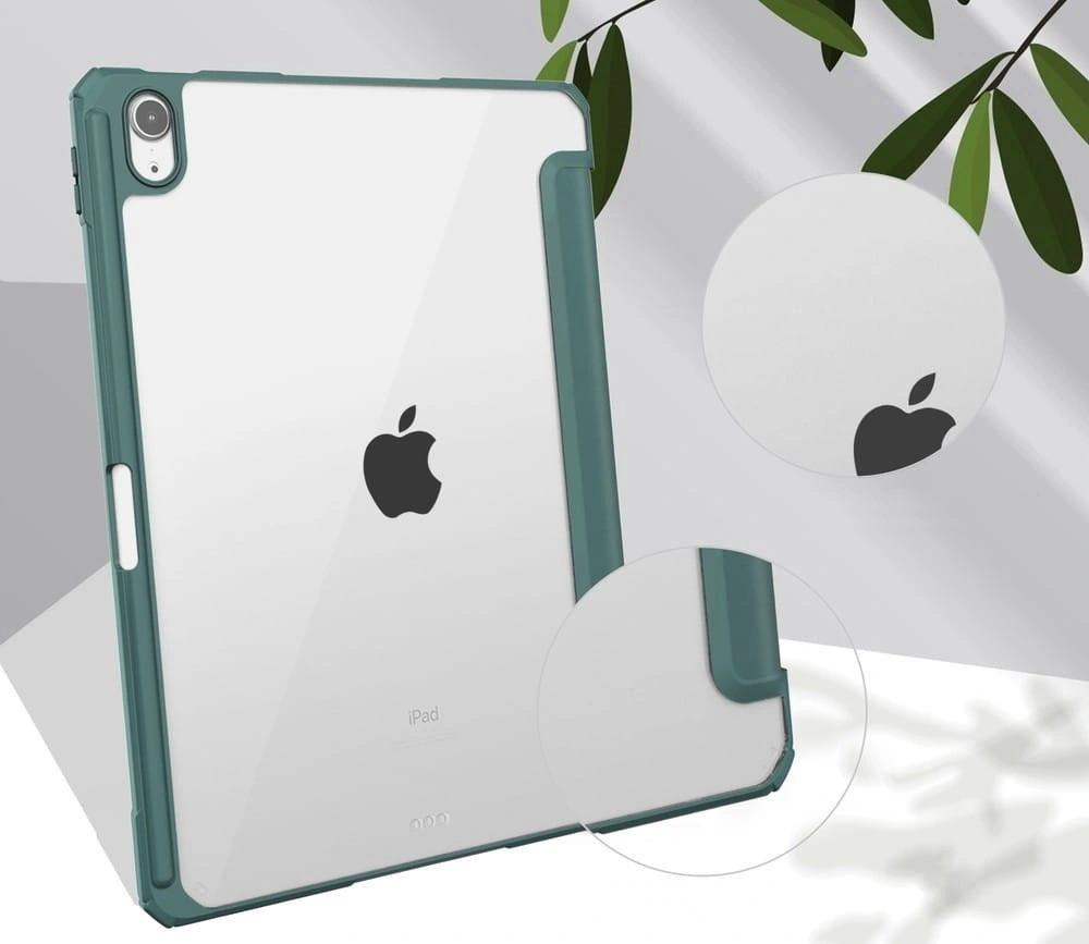 Bizon Case Tab Clear Matt Apple iPad Air 6 / Air 5 / Air 4 / iPad Pro 11 2018 dark green